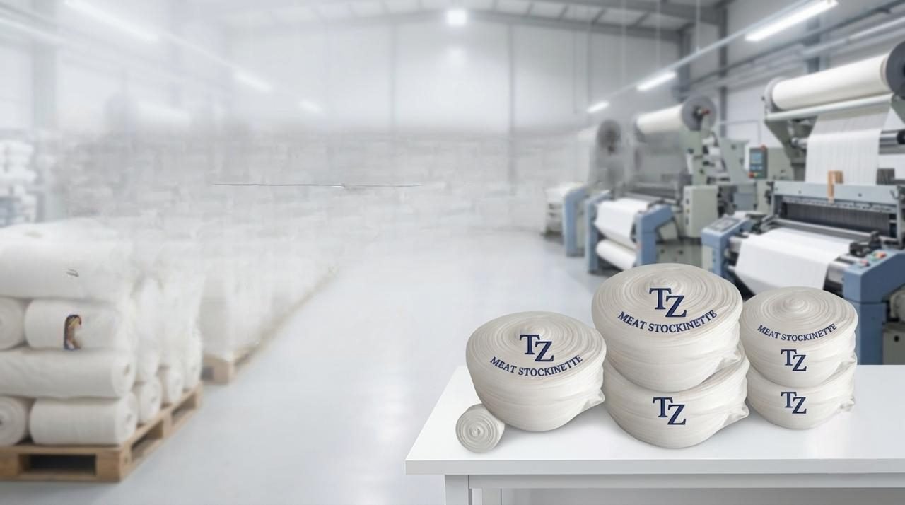 Stockinette rolls in a textile mill